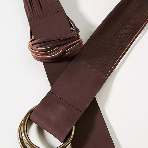 Anthropologie Tonya Double O-Ring Belt in BLACK